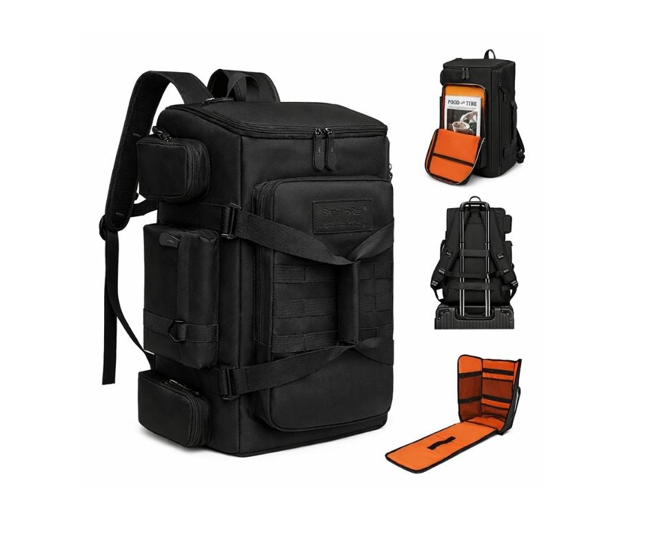 Portable 180° Flip Backpack Waterproof Multi-Pocket for Hiking Large Capacity Casual Minimalist Design Travel Backpack