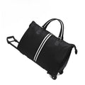 Duffle foldable luggage traveling bag roller weekend travel bag with wheel