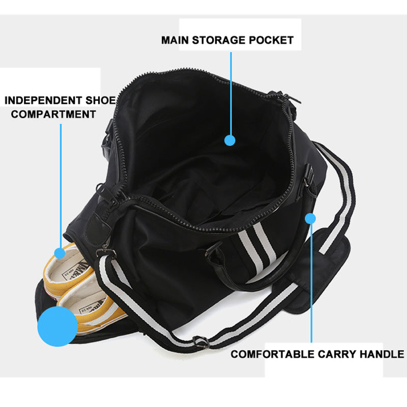 Shoe Storage Compartment Duffel Bags Weekend Tote Crossbody Bags
