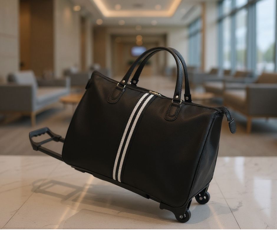 Duffle foldable luggage traveling bag roller weekend travel bag with wheel